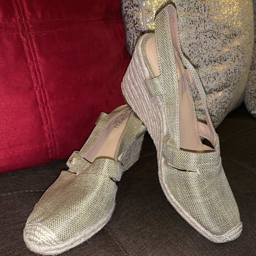 BRAND NEW wedge heel Ralph Lauren shoe. Great addition to your closet!!